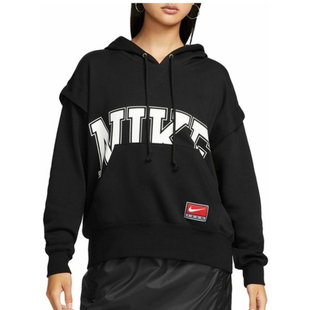 Nike Team Spell Out Patch Women's  Fleece Hoodie Cropped Fit size xsmall.